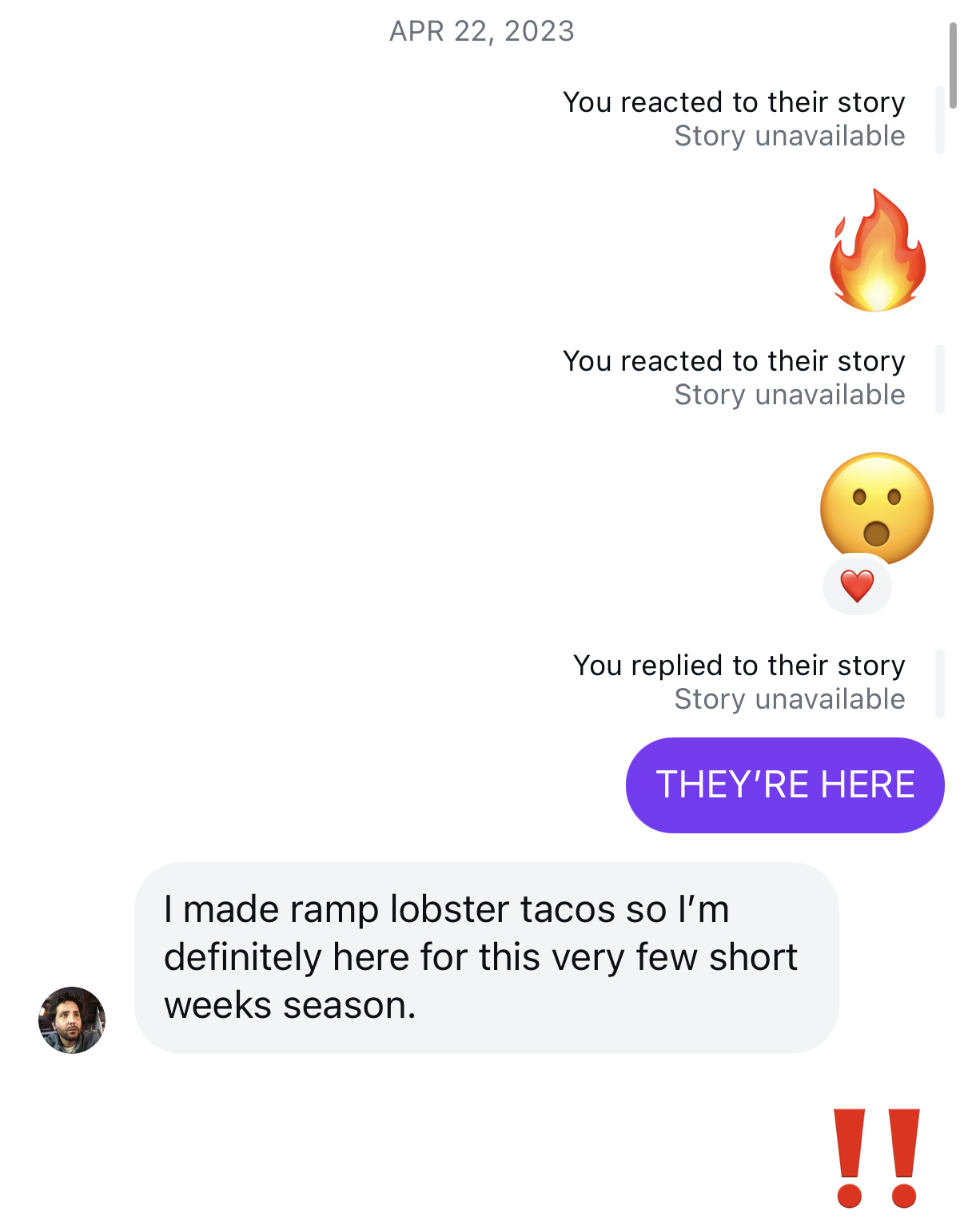 A conversation of reactions to a ramps photo